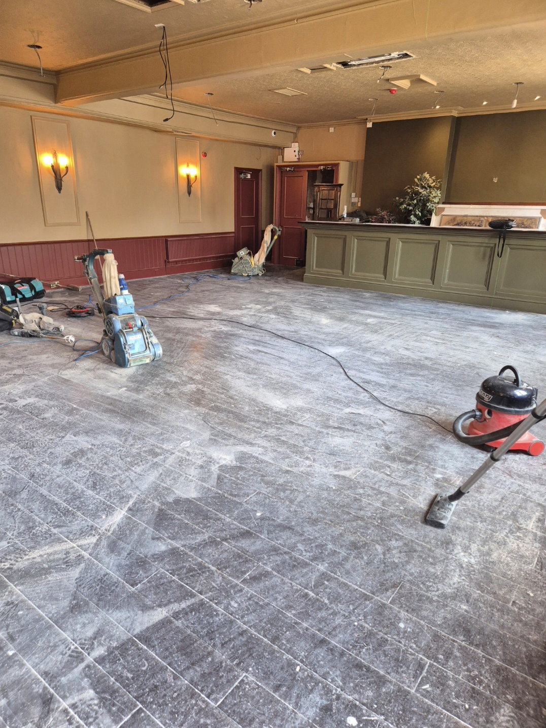 Before floor sanding