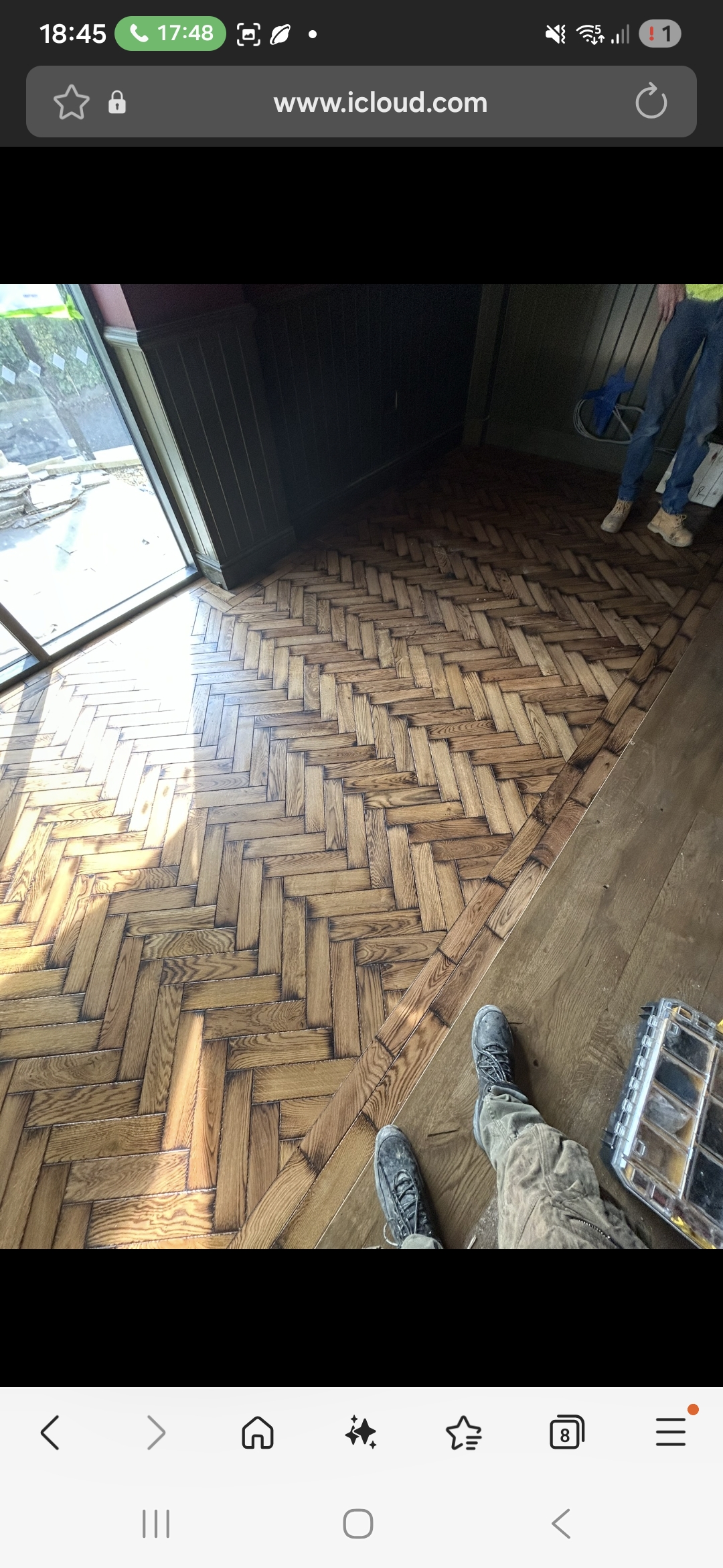 Herringbone flooring project