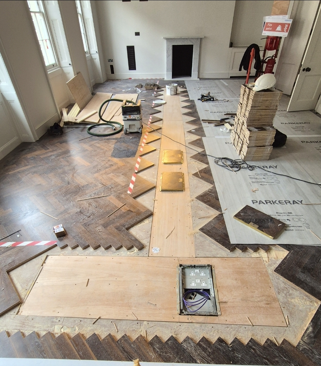 Before floor restoration