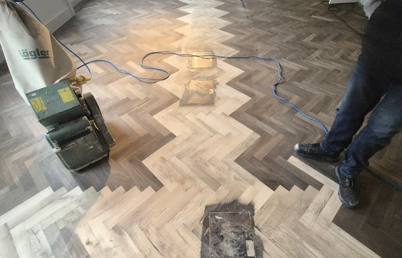 Parquet floor after restoration
